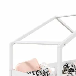 IDIMEX Hausbett ENA 90 X 200 Cm Mit Rausfallschutz Und Zwei Schubladen In Weiß -Möbelgeschäft 71381 3