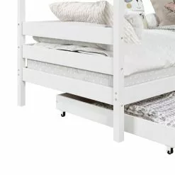 IDIMEX Hausbett CLIA In 90 X 200 Cm Aus Massiver Kiefer Mit 2 Schubladen In Weiß -Möbelgeschäft 71391 4