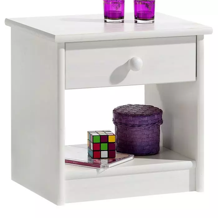 IDIMEX Nachttisch MORITZ Aus Kiefer Massiv, Weiß 3 IDIMEX Nachttisch MORITZ Aus Kiefer Massiv, Weiß