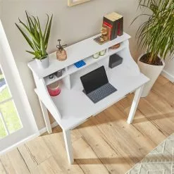 IDIMEX Sekretär MARLENE Mit 2 Schubladen Und 6 Fächer In Weiß -Möbelgeschäft 7203 AC3