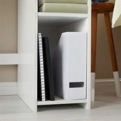 IDIMEX Schreibtisch LIAM Mit 3 Regalfächer Aus Kiefer Massiv In Weiß -Möbelgeschäft 7206 AC4