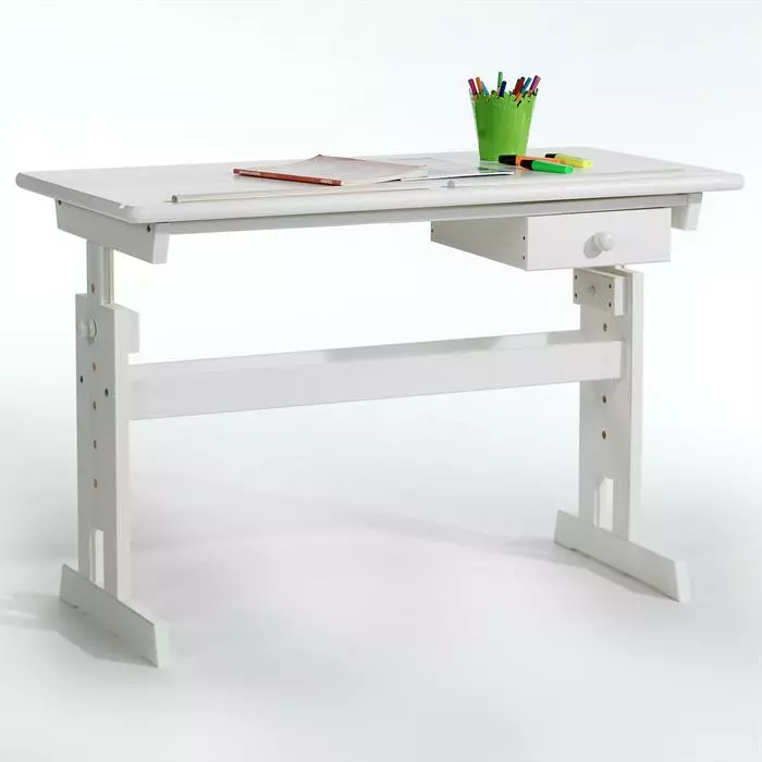 IDIMEX Kinderschreibtisch FLEXI Höhenverstellbar In Weiß 4 IDIMEX Kinderschreibtisch FLEXI Höhenverstellbar In Weiß – Bild 2