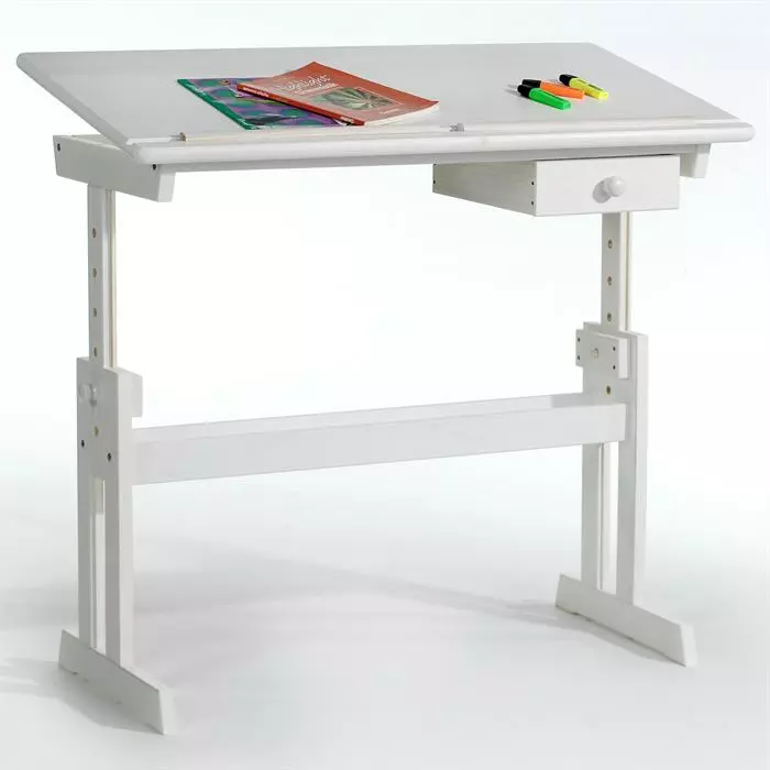 IDIMEX Kinderschreibtisch FLEXI Höhenverstellbar In Weiß 5 IDIMEX Kinderschreibtisch FLEXI Höhenverstellbar In Weiß – Bild 3