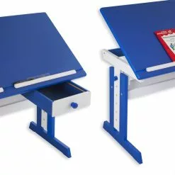 IDIMEX Kinderschreibtisch FLEXI Höhenverstellbar In Weiß/blau 12 IDIMEX Kinderschreibtisch FLEXI Höhenverstellbar In Weiß/blau -Möbelgeschäft 7224 4