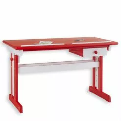 IDIMEX Kinderschreibtisch Weiß/rot FLEXI 10 IDIMEX Kinderschreibtisch Weiß/rot FLEXI -Möbelgeschäft 7225 2