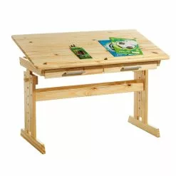 IDIMEX Kinderschreibtisch OLIVIA Aus Kiefer Mit Schubladen In Natur