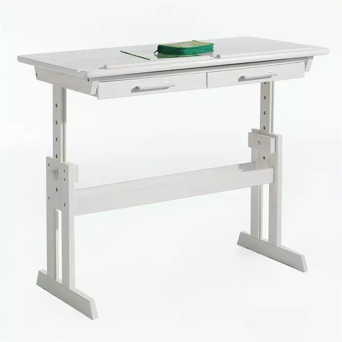 IDIMEX Kinderschreibtisch OLIVIA Aus Kiefer Mit Schubladen In Weiß 5 IDIMEX Kinderschreibtisch OLIVIA Aus Kiefer Mit Schubladen In Weiß – Bild 3