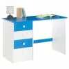 IDIMEX Schreibtisch ARNE Mit 4 Schubladen In Weiß/blau -Möbelgeschäft 7238 0