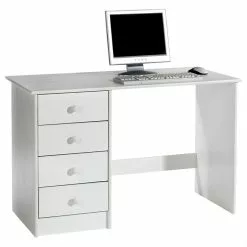 IDIMEX Schreibtisch ARNE Mit 4 Schubladen In Weiß