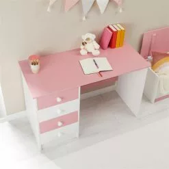 IDIMEX Schreibtisch ARNE Mit 4 Schubladen In Weiß/rosa -Möbelgeschäft 7241 AC3