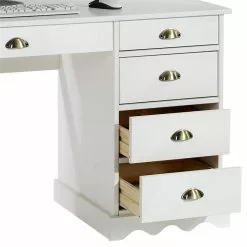 IDIMEX Schreibtisch COLETTE In Der Farbe Weiß -Möbelgeschäft 7246 2 N1