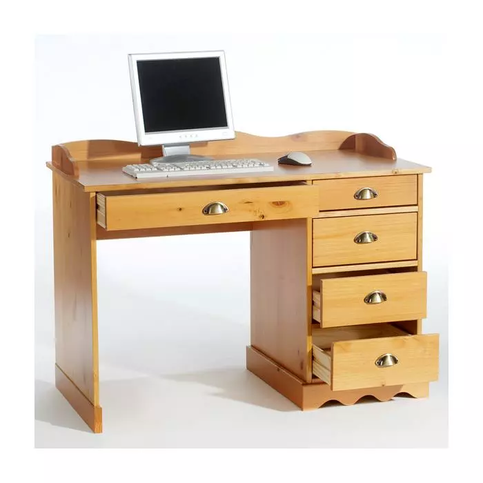 IDIMEX Schreibtisch COLETTE Mit Aufsatz Honigfarben 4 IDIMEX Schreibtisch COLETTE Mit Aufsatz Honigfarben – Bild 2