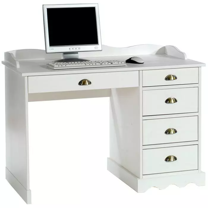 IDIMEX Schreibtisch COLETTE Mit Aufsatz In Weiß 3 IDIMEX Schreibtisch COLETTE Mit Aufsatz In Weiß