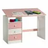 IDIMEX Kinderschreibtisch KEVIN Neigungsverstellbar Weiß/rosa -Möbelgeschäft 7258 0