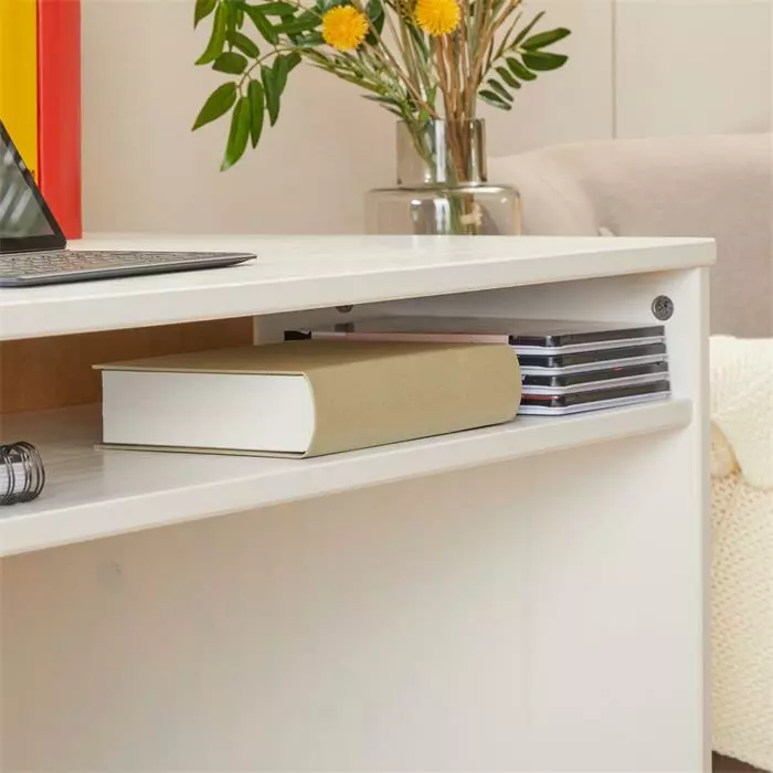 IDIMEX Schreibtisch ALICE Mit Ablagefach In Weiß 7 IDIMEX Schreibtisch ALICE Mit Ablagefach In Weiß – Bild 5