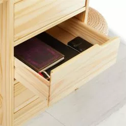 IDIMEX Schreibtisch HUGO In Kiefer Massiv In Natur Mit 5 Schubladen -Möbelgeschäft 7268 AC6