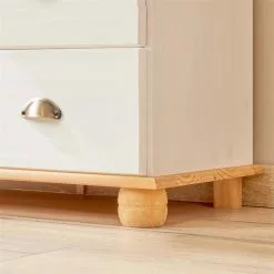 IDIMEX Sekretär GOMES Mit 3 Schubladen Und 2 Fächer Aus Kiefer Weiß/braun -Möbelgeschäft 7274 AC5