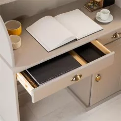 IDIMEX Sekretär TOM Mit 2 Schubladen, Rollladen Und 1 Tür Aus Massiver Kiefer In Grau -Möbelgeschäft 7277 AC5