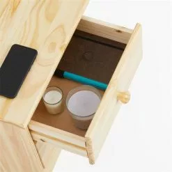 IDIMEX Nachttisch RONDO Aus Kiefer Mit 2 Schubladen, In Natur -Möbelgeschäft 8001 4