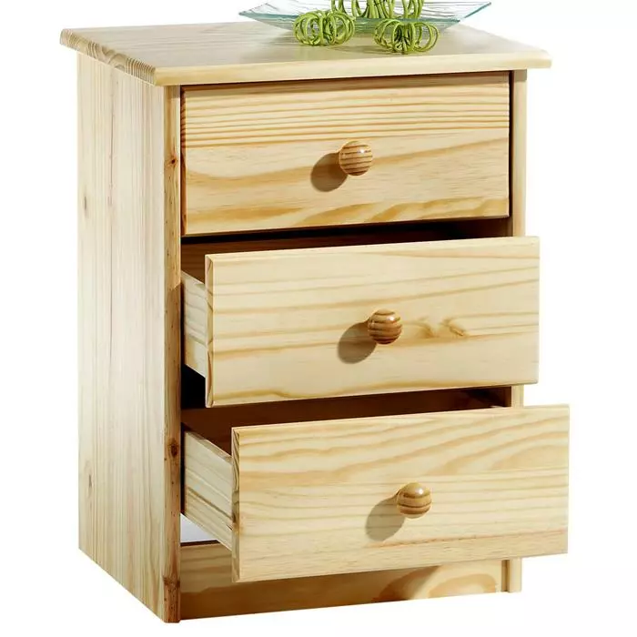 IDIMEX Nachttisch RONDO Mit 3 Schubladen, Kiefer In Natur 4 IDIMEX Nachttisch RONDO Mit 3 Schubladen, Kiefer In Natur – Bild 2