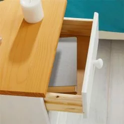 IDIMEX Nachttisch RONDO Mit 3 Schubladen, Kiefer In Weiß/braun -Möbelgeschäft 8110 AC4