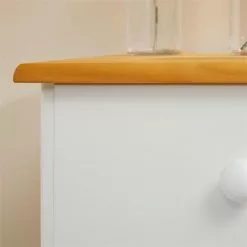 IDIMEX Nachttisch RONDO Mit 3 Schubladen, Kiefer In Weiß/braun -Möbelgeschäft 8110 AC5