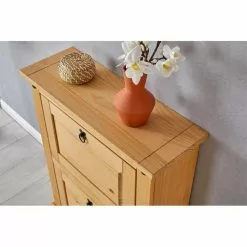 IDIMEX Schuhkipper TEQUILA, Kiefer Massiv, Mit 2 Klappen, Mexiko -Möbelgeschäft 81279 A7