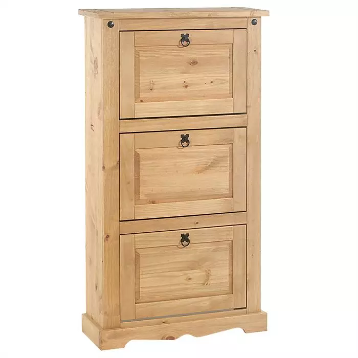 IDIMEX Schuhschrank TEQUILA, Kiefer Massiv, Mit 3 Klappen, Mexiko 3 IDIMEX Schuhschrank TEQUILA, Kiefer Massiv, Mit 3 Klappen, Mexiko