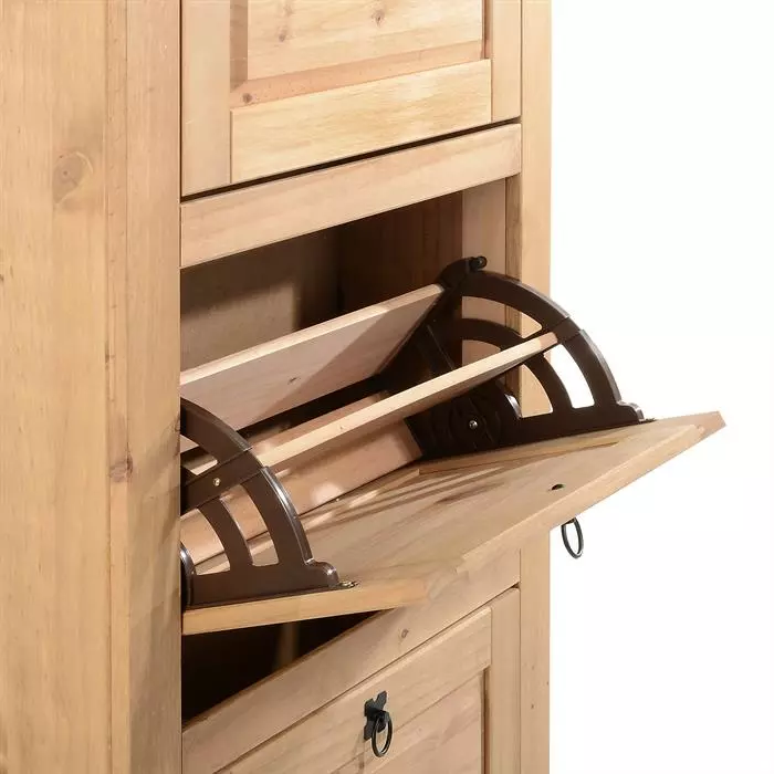 IDIMEX Schuhschrank TEQUILA, Kiefer Massiv, Mit 3 Klappen, Mexiko 6 IDIMEX Schuhschrank TEQUILA, Kiefer Massiv, Mit 3 Klappen, Mexiko – Bild 4