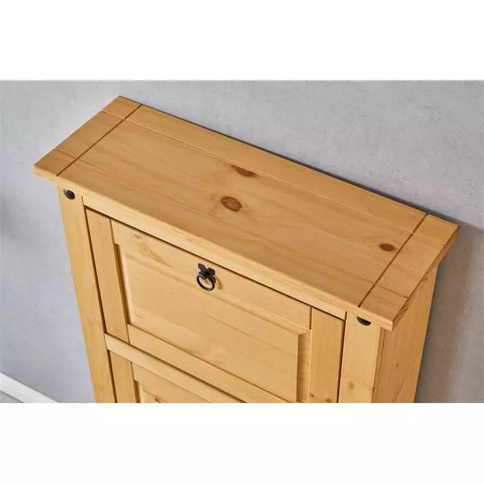 IDIMEX Schuhschrank TEQUILA, Kiefer Massiv, Mit 3 Klappen, Mexiko 7 IDIMEX Schuhschrank TEQUILA, Kiefer Massiv, Mit 3 Klappen, Mexiko – Bild 5