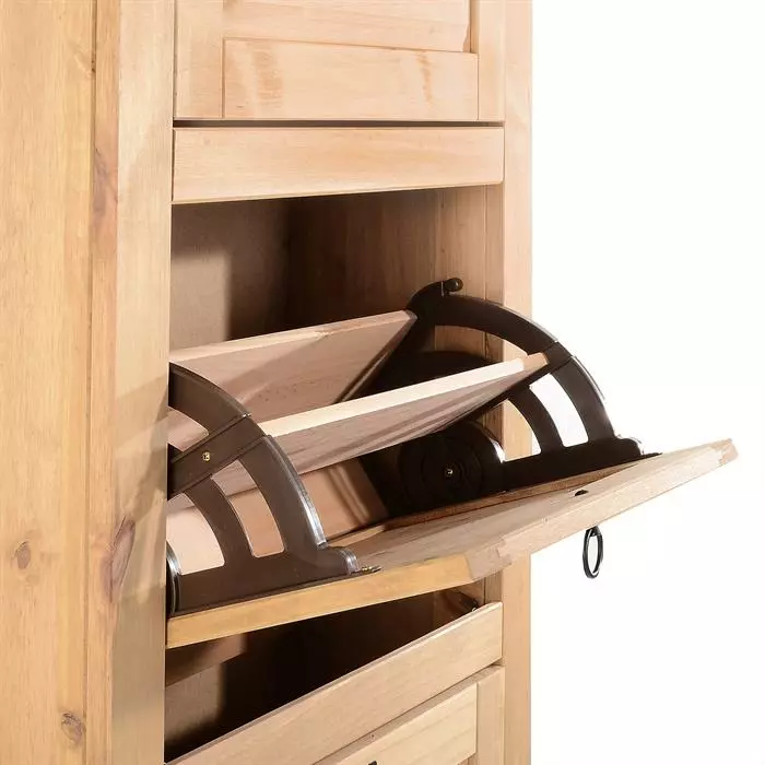 IDIMEX Schuhschrank TEQUILA, Kiefer Massiv, Mit 4 Klappen, Mexiko 6 IDIMEX Schuhschrank TEQUILA, Kiefer Massiv, Mit 4 Klappen, Mexiko – Bild 4