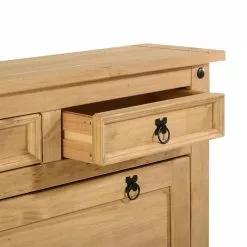 IDIMEX Schuhschrank TEQUILA, Kiefer Massiv, 2 Klappen Und Schubladen, Mexiko -Möbelgeschäft 81315 4