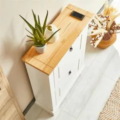 IDIMEX Schuhkipper TEQUILA, Kiefer Massiv, Weiß/braun, Mit 2 Klappen, Mexiko 11 IDIMEX Schuhkipper TEQUILA, Kiefer Massiv, Weiß/braun, Mit 2 Klappen, Mexiko -Möbelgeschäft 81322 AC3