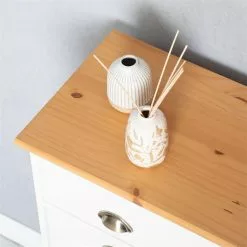 IDIMEX Schuhkipper COLMAR In Weiß/braun Mit 2 Klappen -Möbelgeschäft 8291 A0 4N