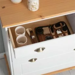 IDIMEX Schuhkipper COLMAR In Weiß/braun Mit 2 Klappen -Möbelgeschäft 8291 A0 5N