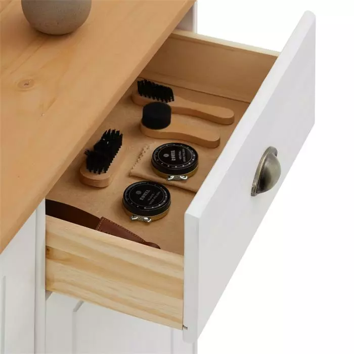 IDIMEX Schuhschrank COLMAR, Kiefer In Weiß/braun 6 IDIMEX Schuhschrank COLMAR, Kiefer In Weiß/braun – Bild 4