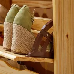 IDIMEX Schuhschrank BASIL Mit 3 Kipper In Natur, Kiefer Massiv -Möbelgeschäft 84000 A0 6N