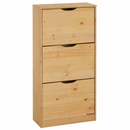 IDIMEX Schuhschrank BASIL Mit 3 Kipper In Braun, Kiefer Massiv -Möbelgeschäft 84003 0