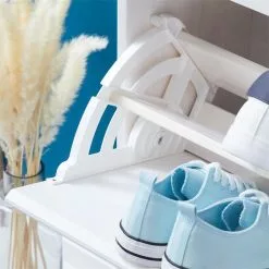 IDIMEX Schuhschrank BASIL Mit 3 Kipper In Weiß, Kiefer Massiv -Möbelgeschäft 84010 A0 5N