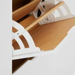 IDIMEX Schuhschrank BASIL Mit 2x2 Kippern In Weiß/braun, Kiefer Massiv 7 IDIMEX Schuhschrank BASIL Mit 2x2 Kippern In Weiß/braun, Kiefer Massiv -Möbelgeschäft 84014 2