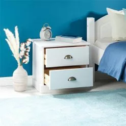 IDIMEX Nachttisch PARIS Mit 2 Schubladen, In Weiß -Möbelgeschäft 84138 AC2