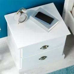 IDIMEX Nachttisch PARIS Mit 2 Schubladen, In Weiß -Möbelgeschäft 84138 AC3