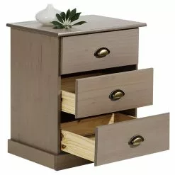 IDIMEX Nachttisch PARIS Mit 3 Schubladen, In Taupe 7 IDIMEX Nachttisch PARIS Mit 3 Schubladen, In Taupe -Möbelgeschäft 84141 2