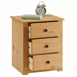 CARO-Möbel Nachttisch CANCUN Aus Kiefer Mit 3 Schubladen 10 CARO-Möbel Nachttisch CANCUN Aus Kiefer Mit 3 Schubladen -Möbelgeschäft 91414 2