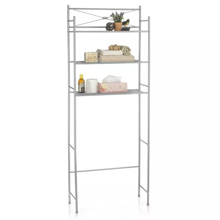 CARO-Möbel Toiletten Waschmaschinen Regal MARSA Mit 3 Ablagen In Grau 6 CARO-Möbel Toiletten Waschmaschinen Regal MARSA Mit 3 Ablagen In Grau – Bild 4