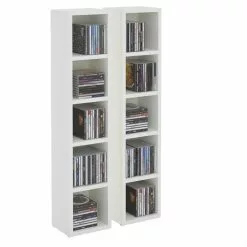 CARO-Möbel CD / DVD Regal CHART Mit 10 Fächern In Weiß -Möbelgeschäft 93806 2