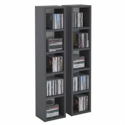 CARO-Möbel CD / DVD Regal CHART Mit 10 Fächern In Graphitgrau -Möbelgeschäft 93824 2