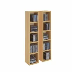 CARO-Möbel CD / DVD Regal CHART Mit 10 Fächern In Buche -Möbelgeschäft 93867 2