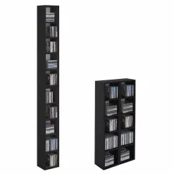 CARO-Möbel CD / DVD Regal CHART Mit 10 Fächern In Schwarz
