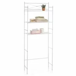 CARO-Möbel Toiletten Waschmaschinen Regal MARSA Mit 3 Ablagen In Weiß -Möbelgeschäft 93939 2